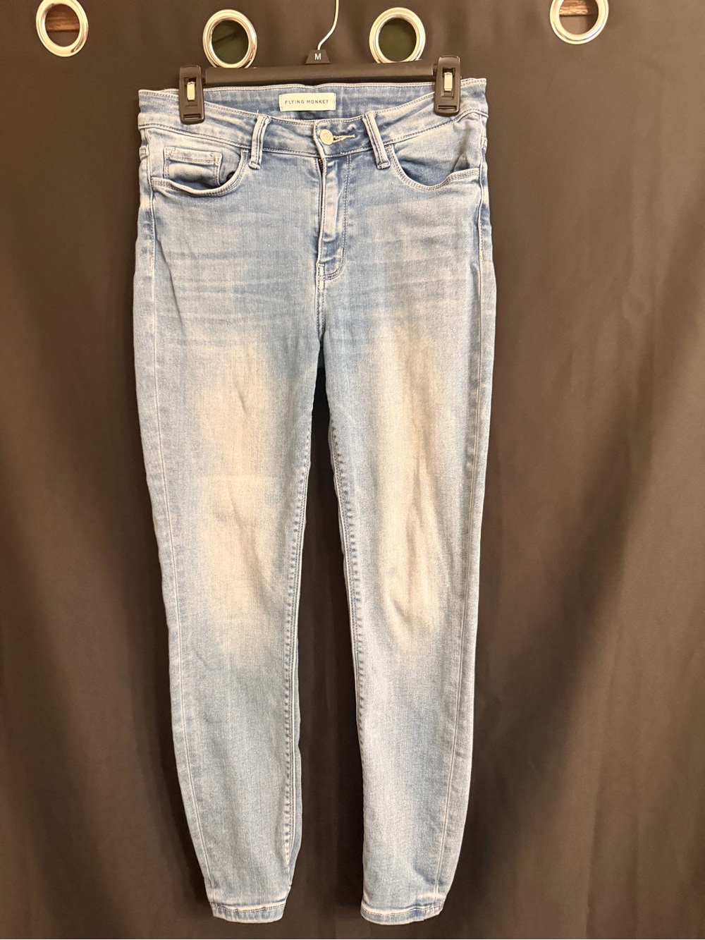 Flying Monkey High-Rise Skinny Light Blue Denim Jeans Size 28
